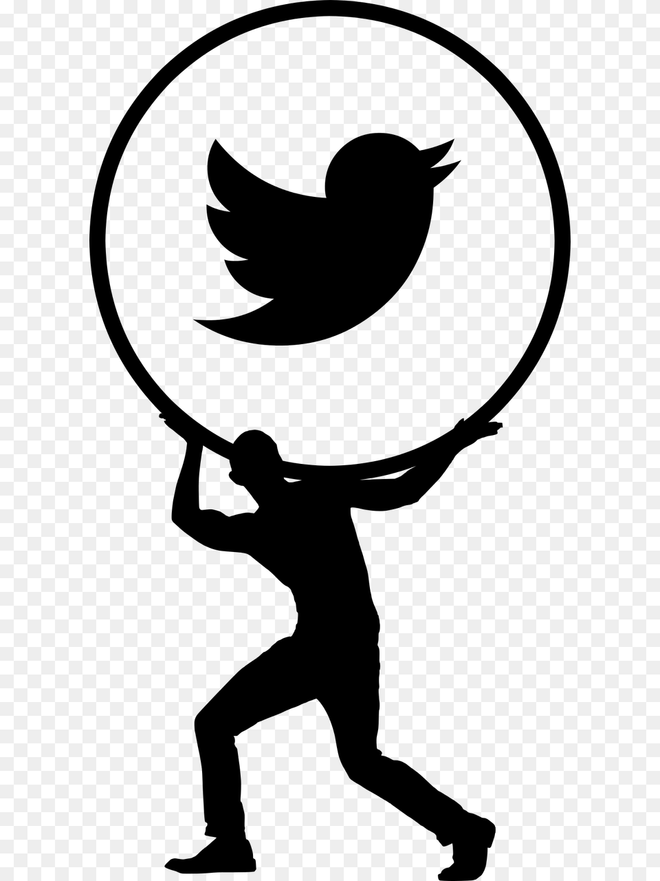 Silhouette 1280 Twitter Logo Icon Black, Gray Png