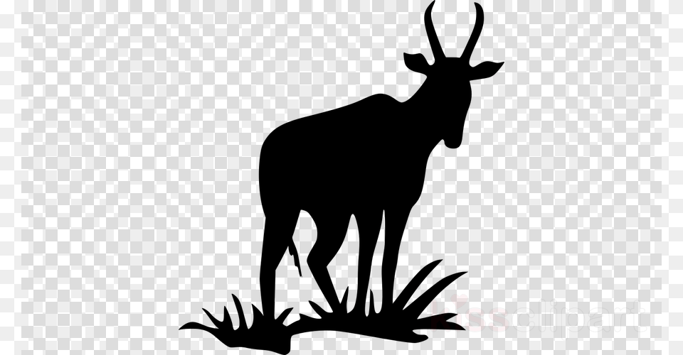 Silhouette Antelope Clipart Pronghorn Antelope Antilopen Silhouette Rundes Keramik Ornament, Animal, Impala, Mammal, Wildlife Free Png Download