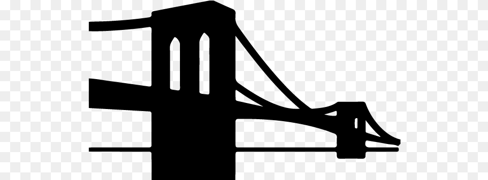 Silhouette At Getdrawings Com Free For Personal Brooklyn Bridge Clip Art, Gray Png Image