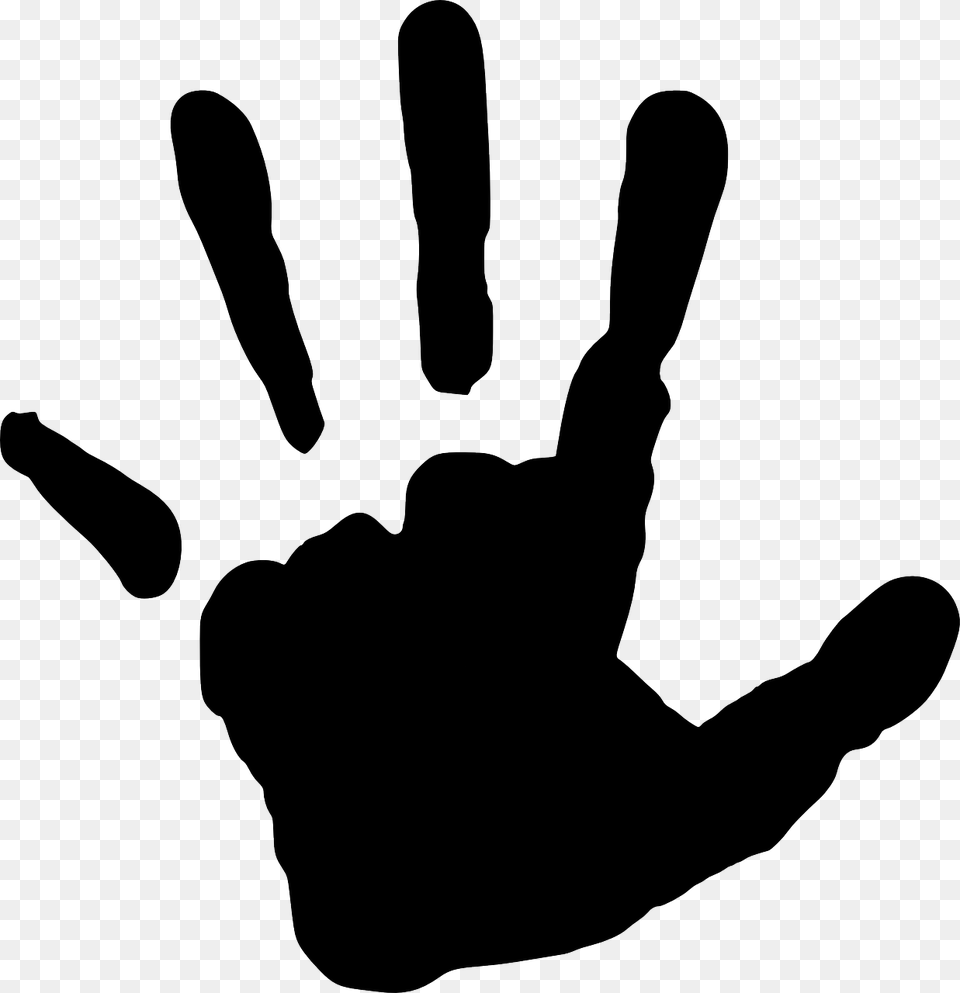 Silhouette At Getdrawings Com Handprint Silhouette, Stencil, Person, Hand, Body Part Free Png Download