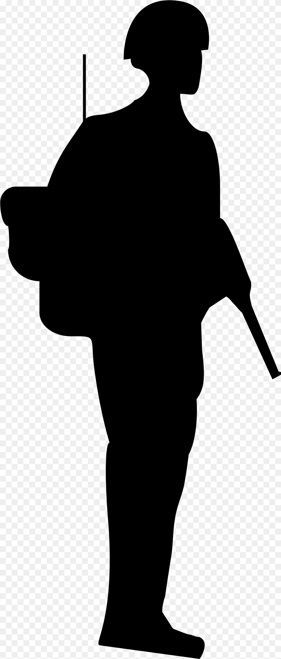 Silhouette At Getdrawings Soldier Svg, Gray Free Transparent Png
