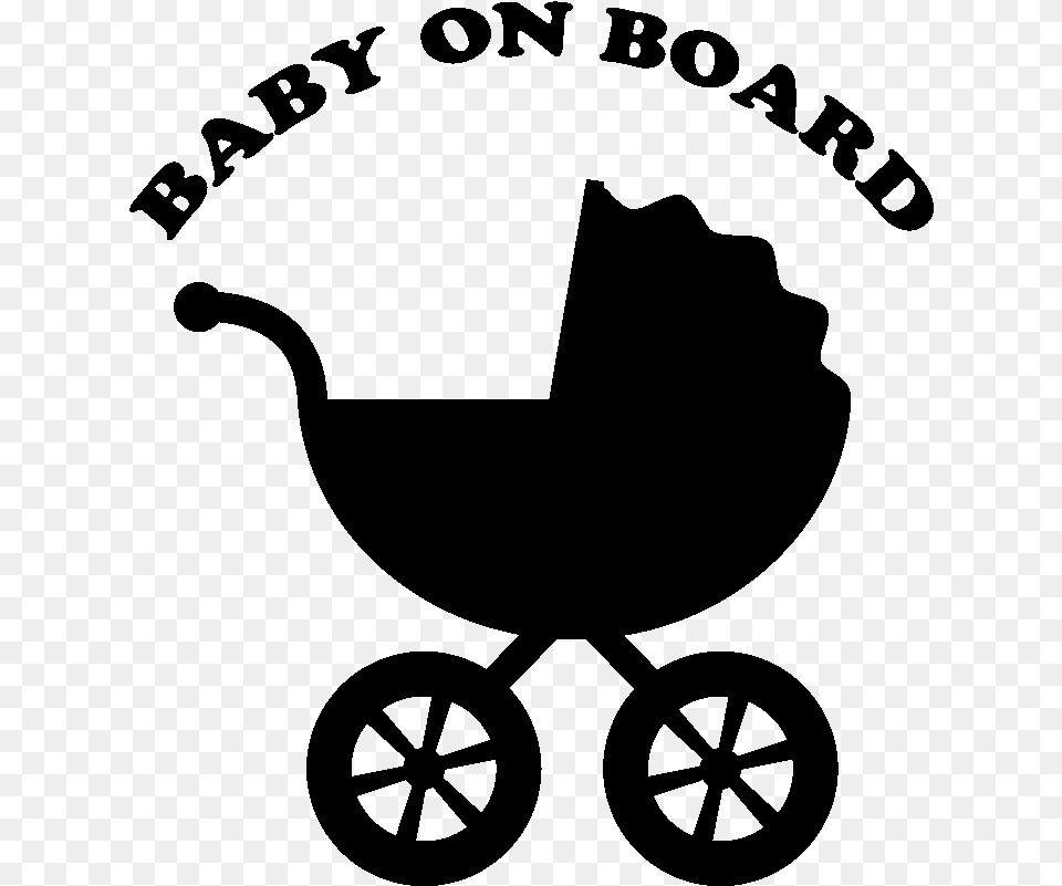Silhouette Baby Baby Carriage, Gray Free Png Download