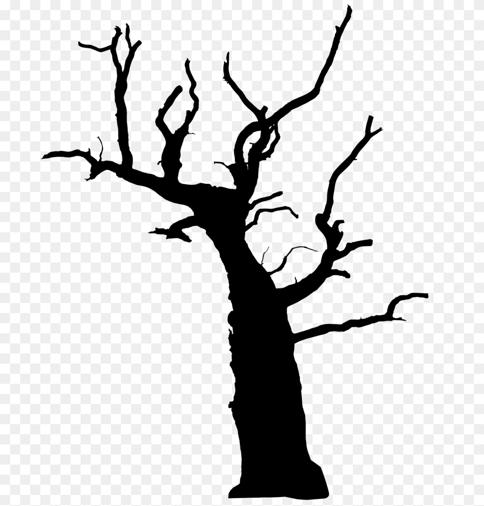 Silhouette Background Tree Drawing Pictures, Lighting Free Png Download