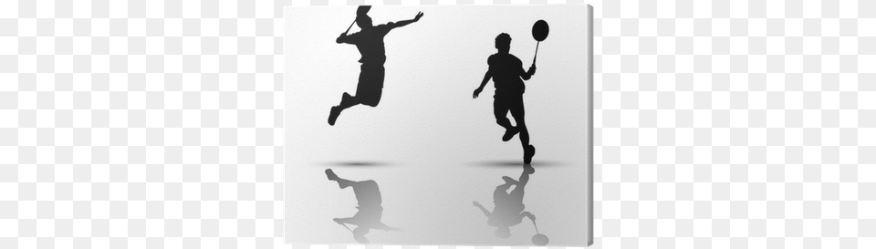 Silhouette Badminton Vector, People, Person, Adult, Male Png Image