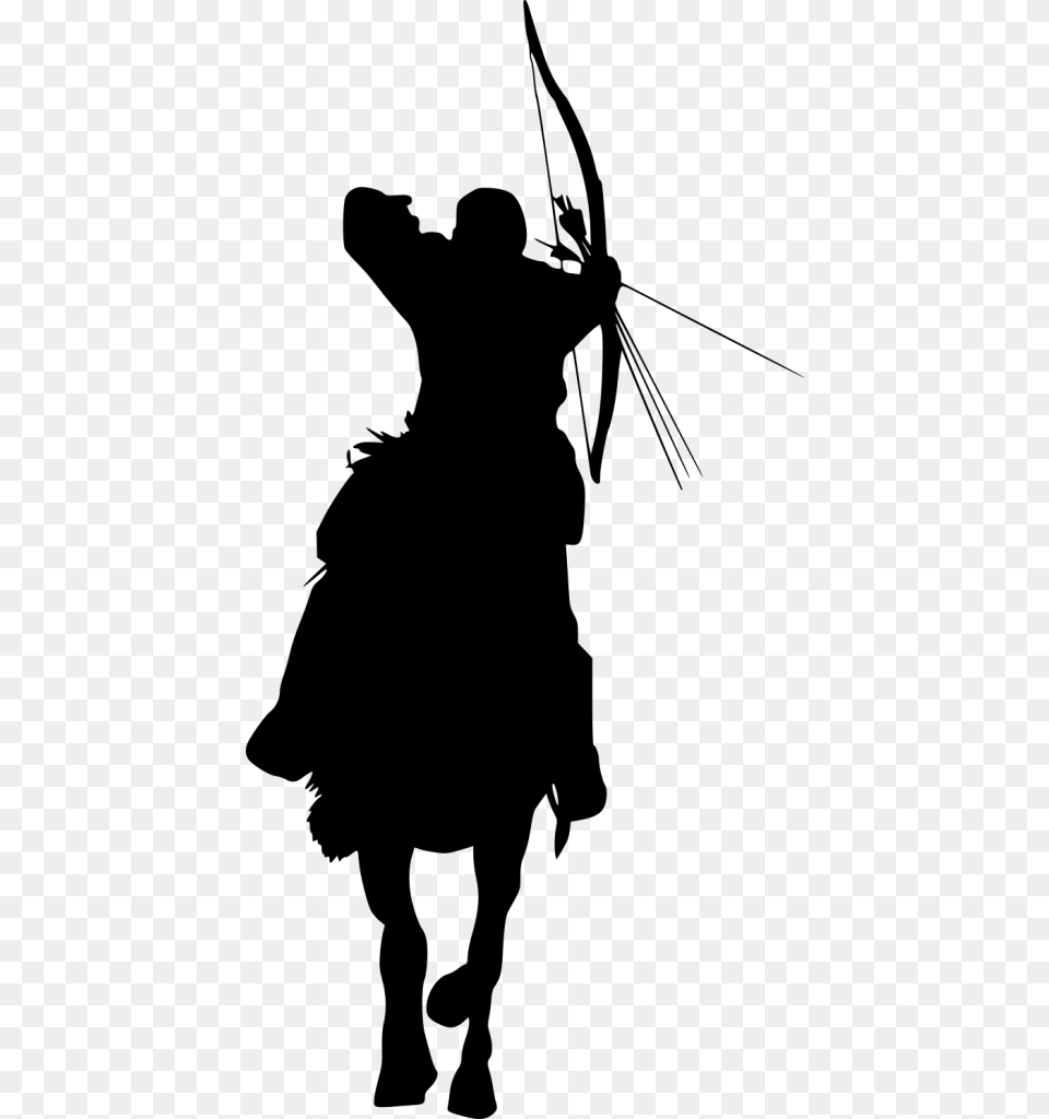 Silhouette Bagpipes Portable Network Graphics Drawing Horse Archer Silhouette, Gray Free Png Download