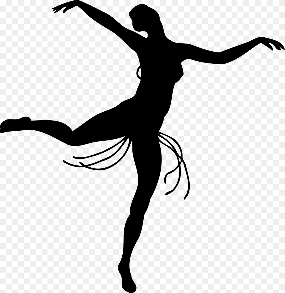 Silhouette Ballet Dance Movements, Gray Png