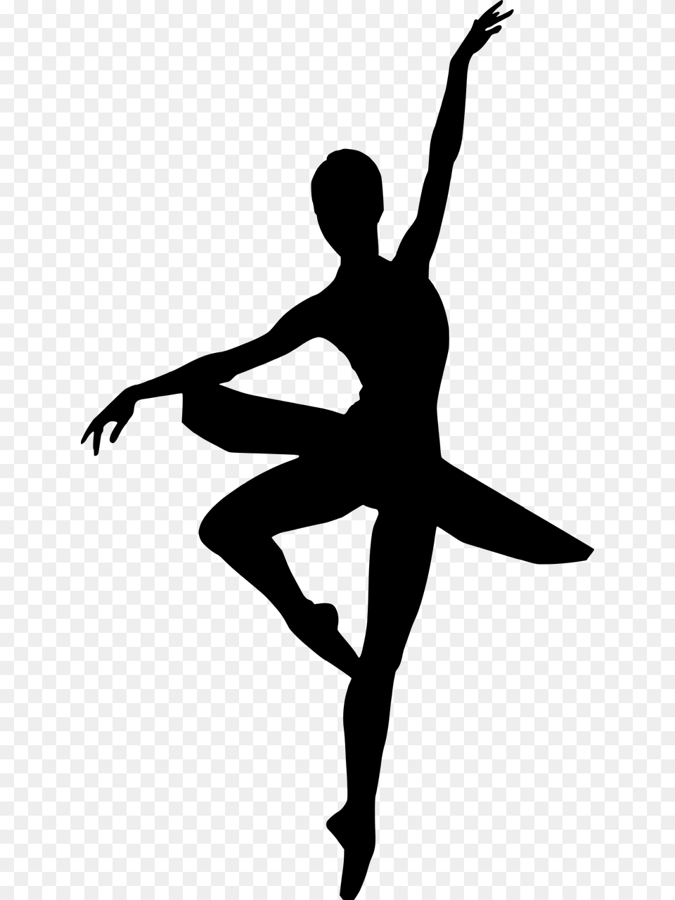 Silhouette Ballet Dancing Jumping Fitness Sports Ballett Silhouette, Gray Png Image