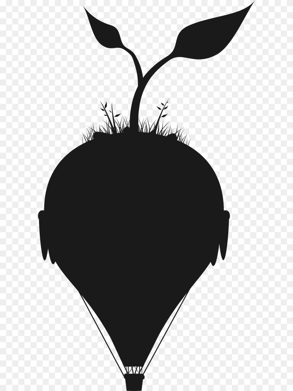 Silhouette Balloon Vector Balao Sombra, Person, Stencil, Flower, Petal Png Image