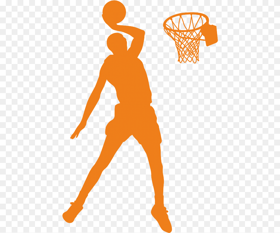 Silhouette Basket Net With Basketball Silhouette, Person, Clothing, Footwear, Shoe Free Transparent Png