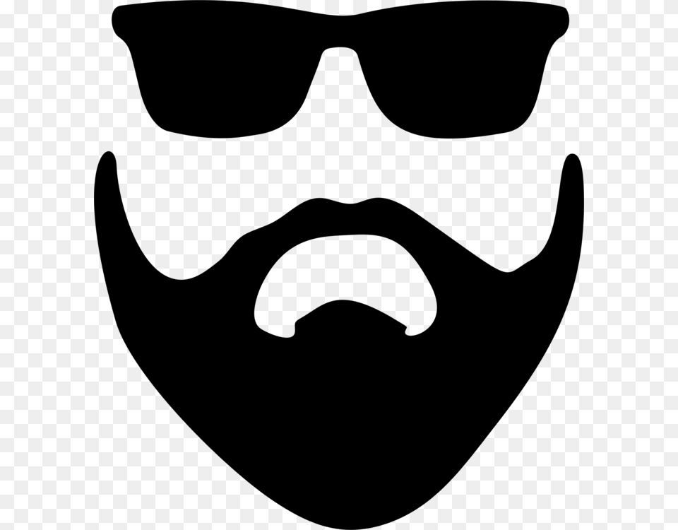 Silhouette Beard Oil Moustache Drawing, Gray Free Png