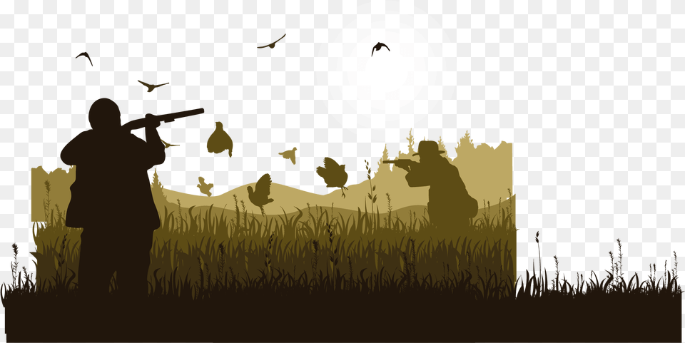 Silhouette Bird Hunting Hunting Wild Goose Download Hunting, Person, People, Outdoors, Night Png