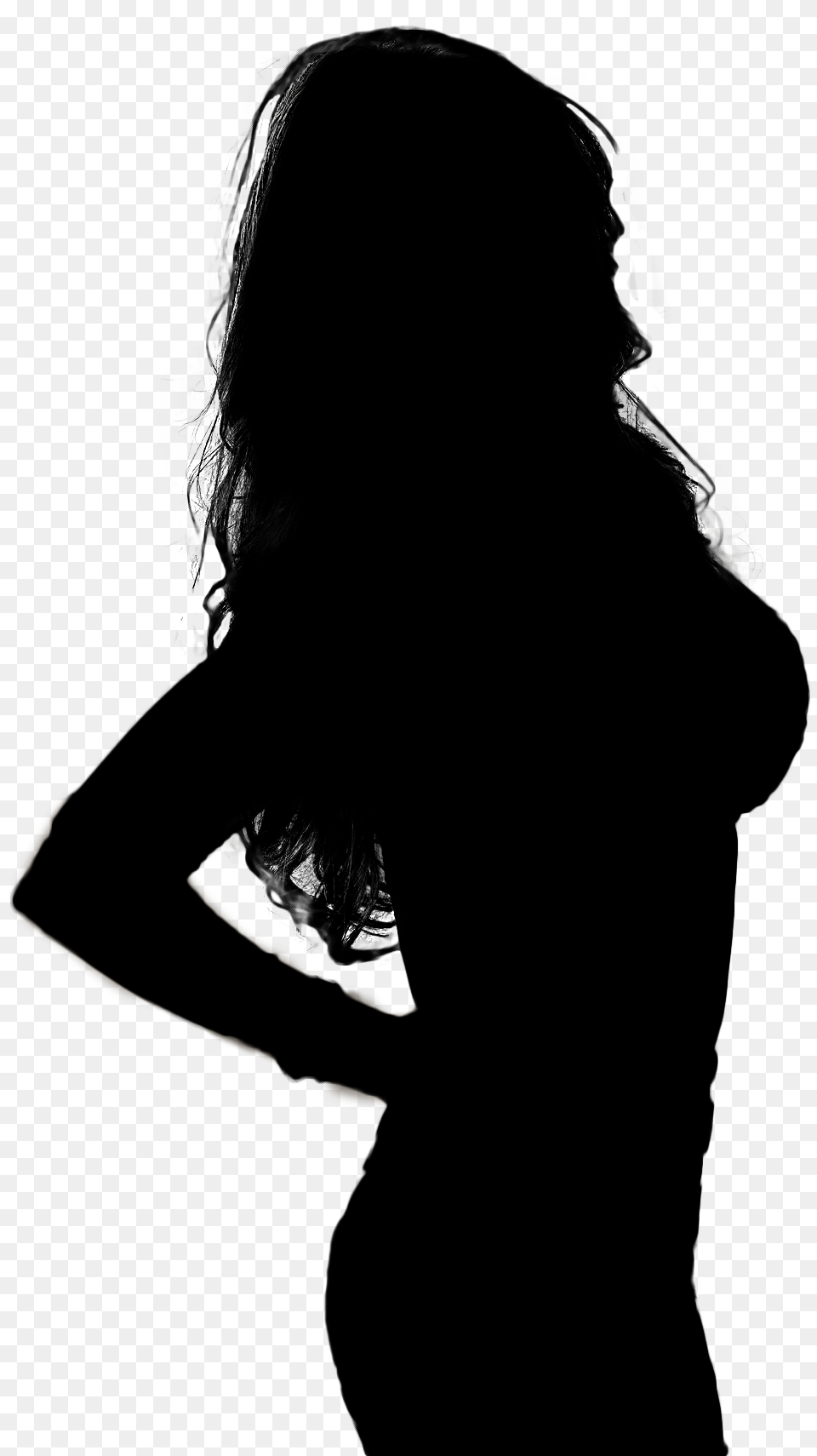 Silhouette Black And White Photography En 206 1 Silhouette, Adult, Back, Body Part, Female Free Png Download