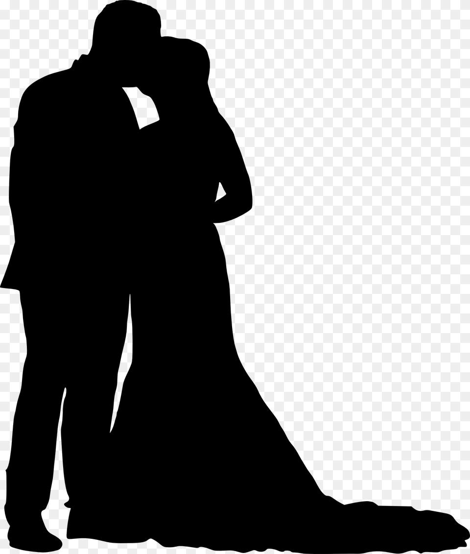 Silhouette Bride And Groom, Clothing, Coat, Adult, Male Png Image