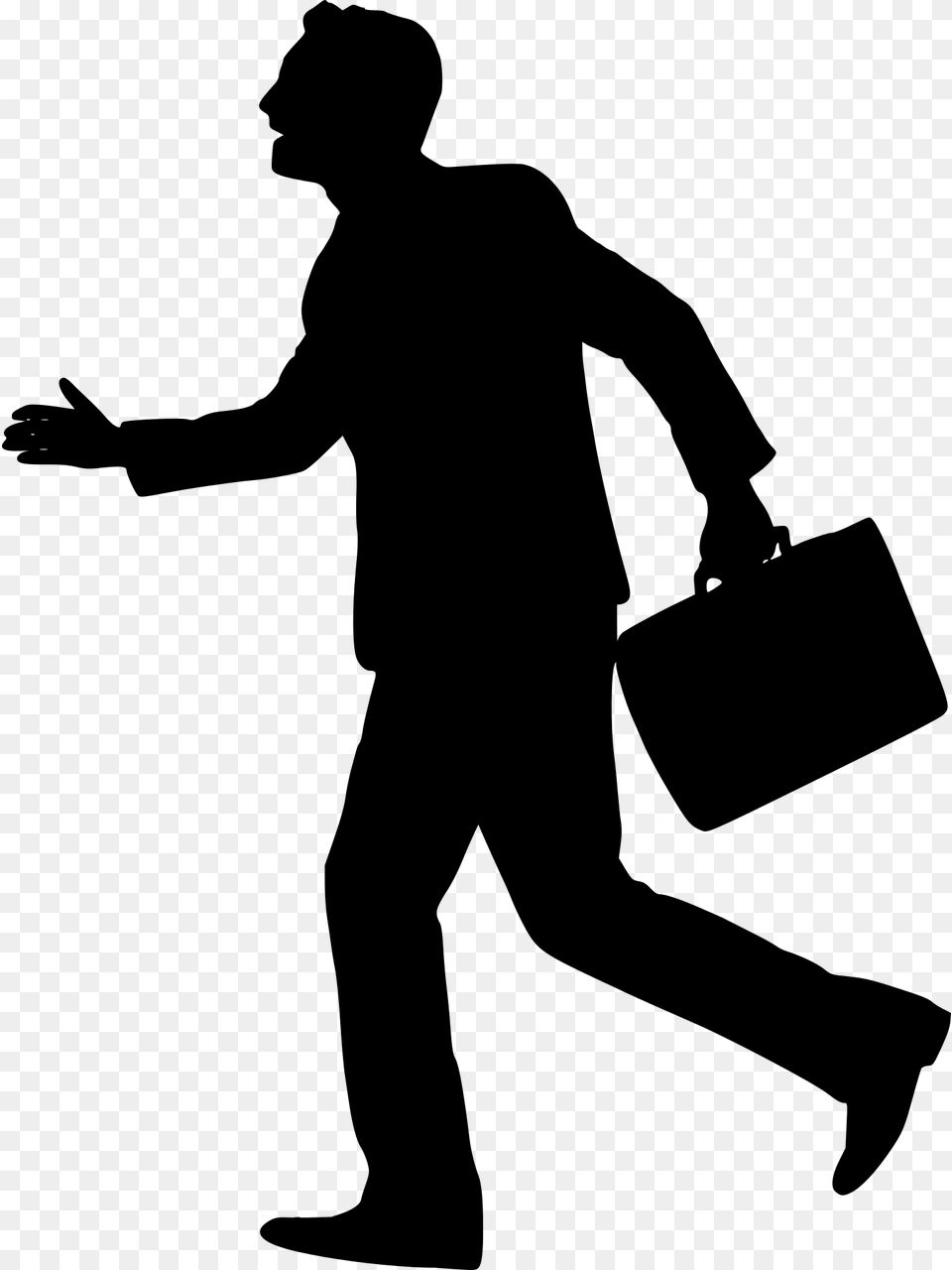 Silhouette Businessman, Gray Free Png