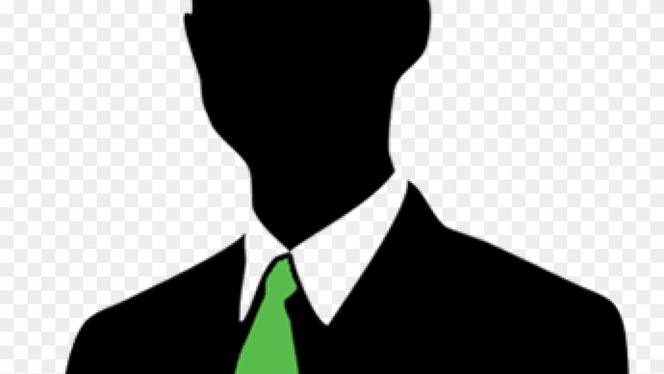 Silhouette Businessman Silhouette Headshot, Green Free Transparent Png