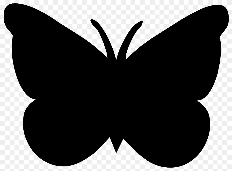 Silhouette Butterfly Outline, Stencil Free Png Download