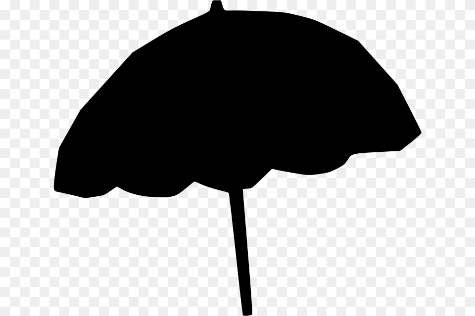 Silhouette Cartoon Clip Art And White Umbrella, Gray Free Png Download