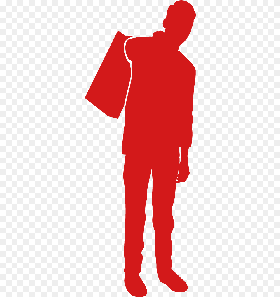 Silhouette Cartoon Drawing Red People Silhouette, Person, Clothing, Pants Free Png Download