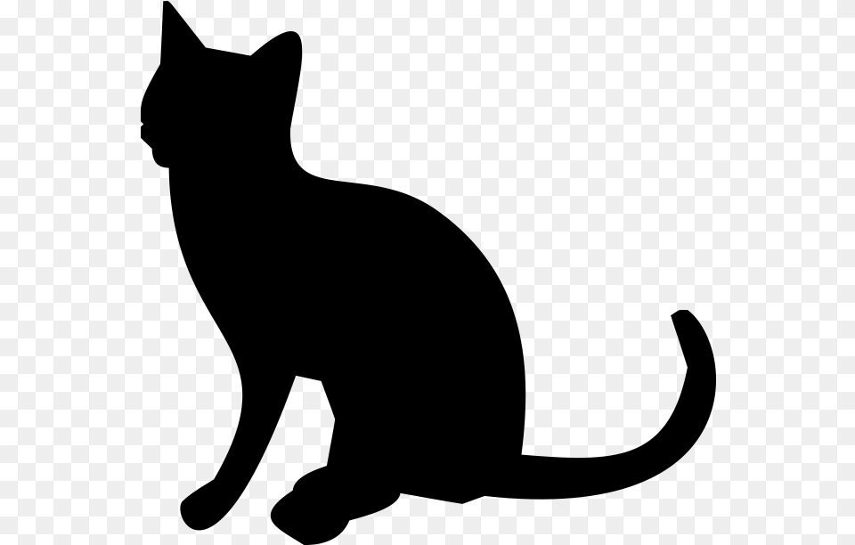 Silhouette Cat Background Cat Clip Art, Gray Free Transparent Png