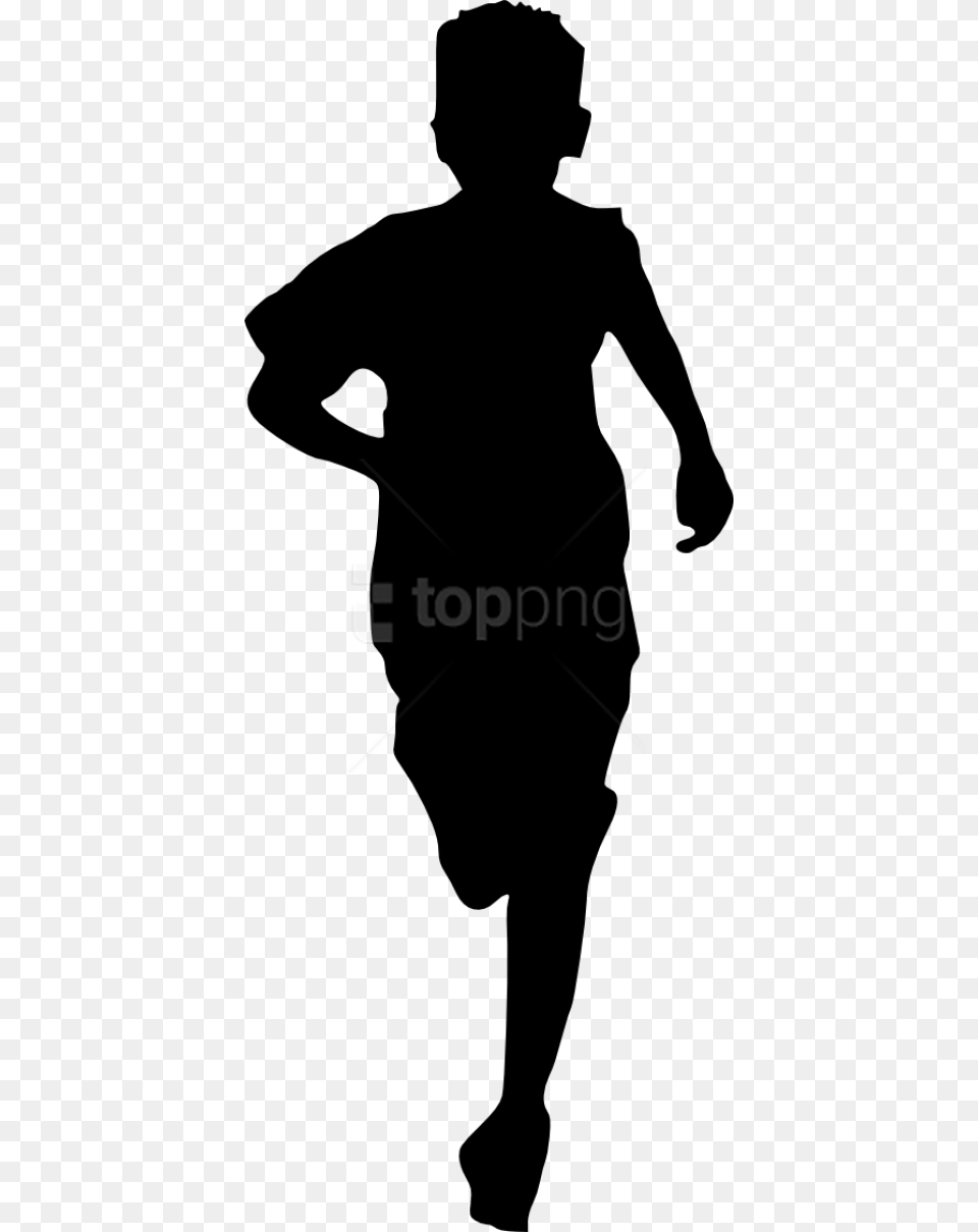 Silhouette Child Running, Adult, Male, Man, Person Free Png Download