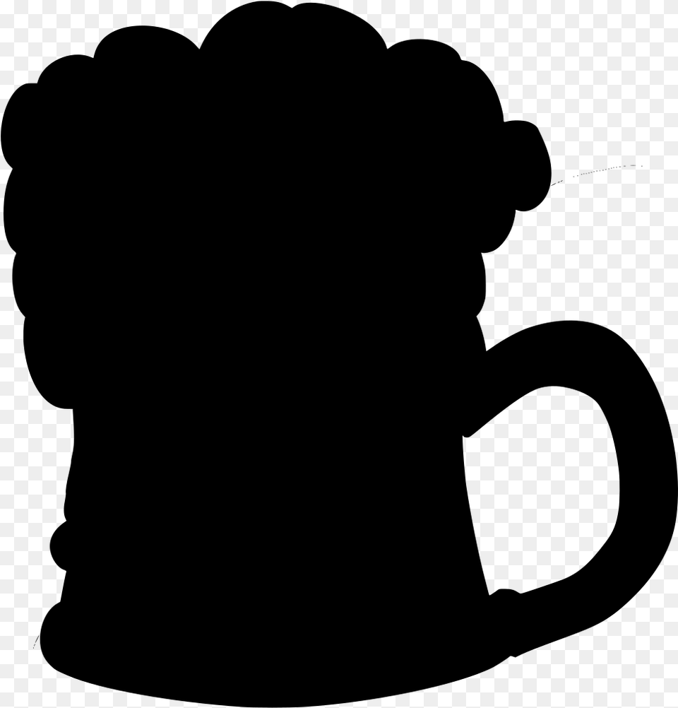 Silhouette Chope Biere, Gray Free Png Download