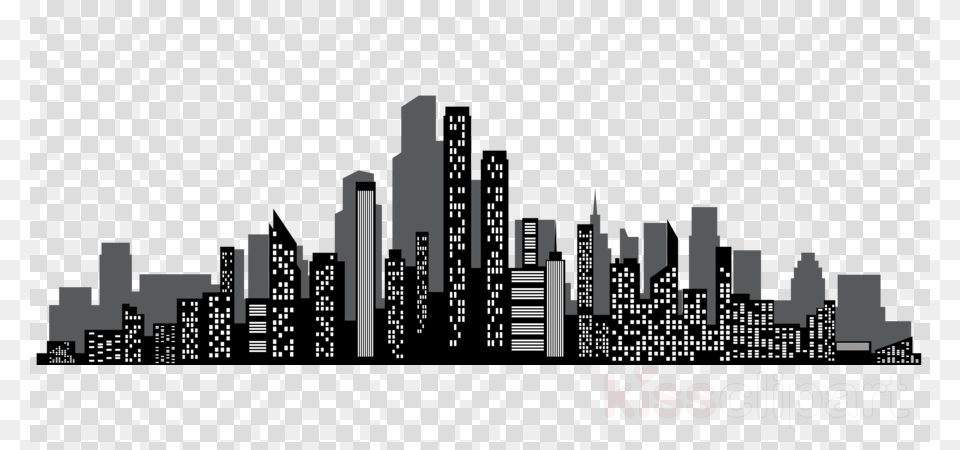 Silhouette Cityscape Clipart Cityscape Skyline Clip City Silhouette, Urban, Metropolis, Art, Graphics Png Image