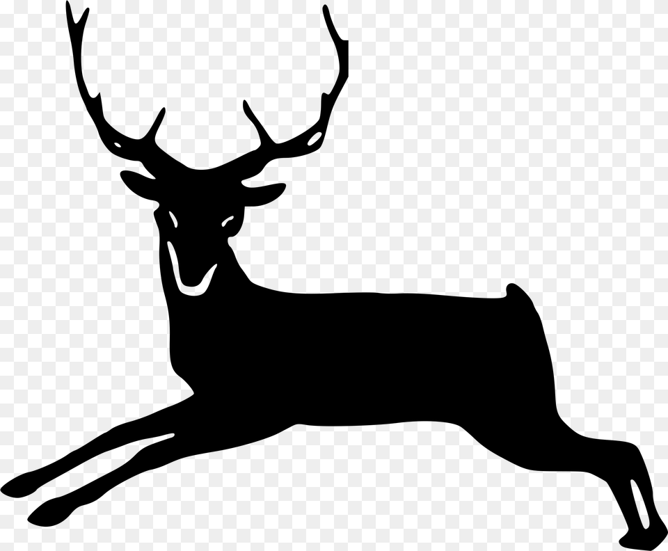 Silhouette Clip Art At Deer, Gray Free Png