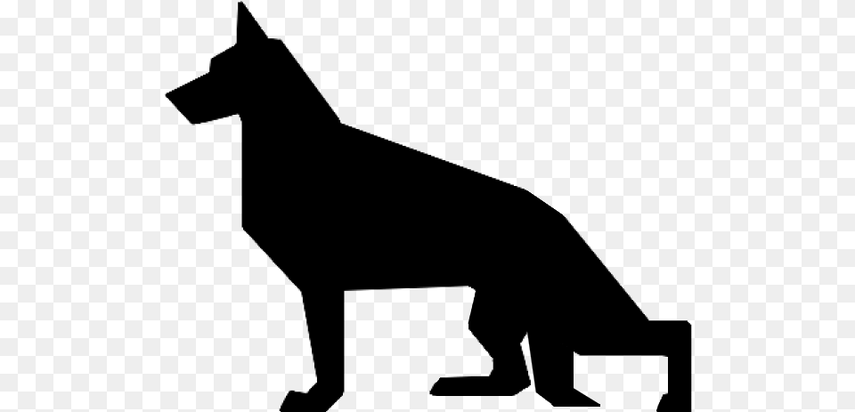 Silhouette Clip Art At German Shepherd Clipart, Gray Free Transparent Png