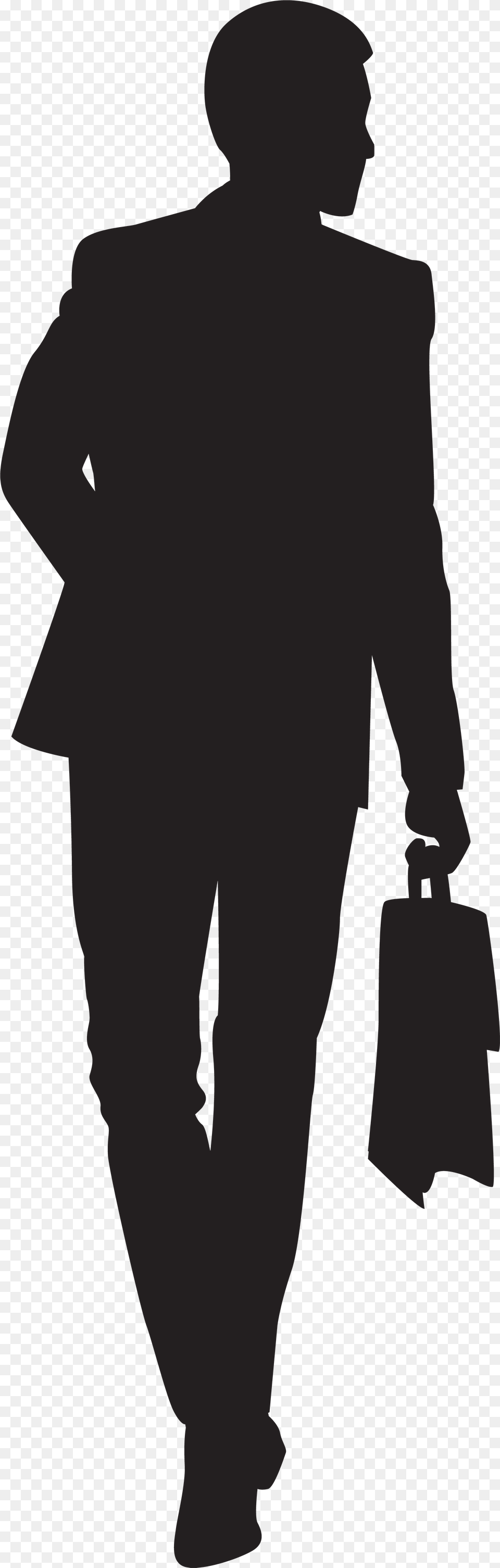 Silhouette Clip Art Business Man Silhouette, Bag, Person, Clothing, Long Sleeve Free Transparent Png