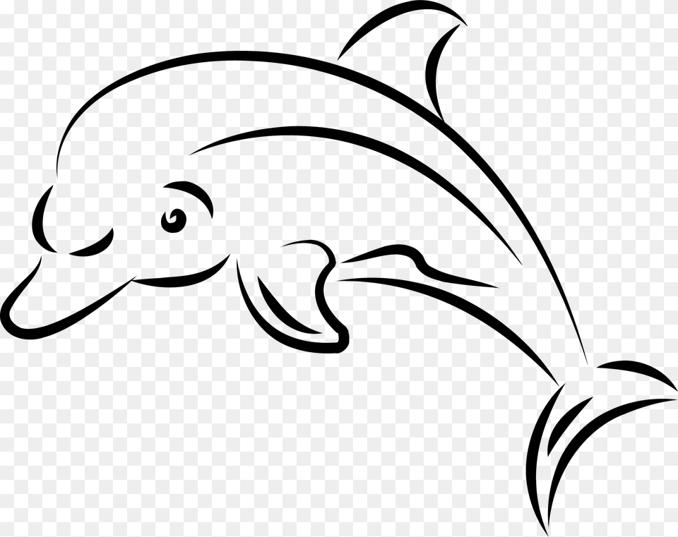 Silhouette Clip Art Dolphins Line Transprent Dolphin Drawing, Stencil, Firearm, Gun, Rifle Free Png