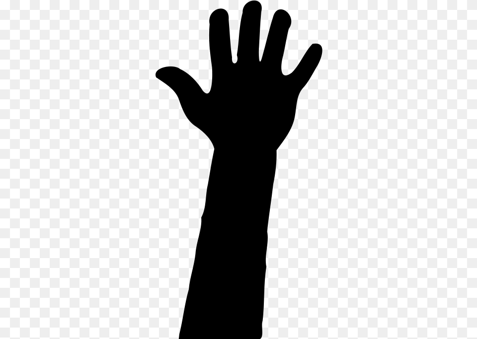 Silhouette Clip Art Hand Reaching Silhouette, Gray Png Image
