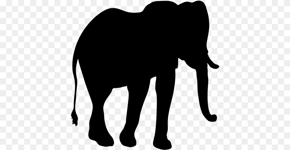 Silhouette Clip Art Of Elephant Elephant Silhouette Indian Elephant, Animal, Mammal, Wildlife Png Image