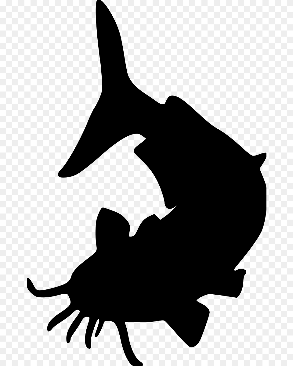 Silhouette Clip Art Portable Network Graphics Catfish, Gray Free Png