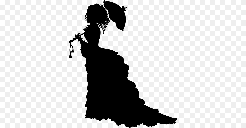 Silhouette Clip Art Woman, Gray Png