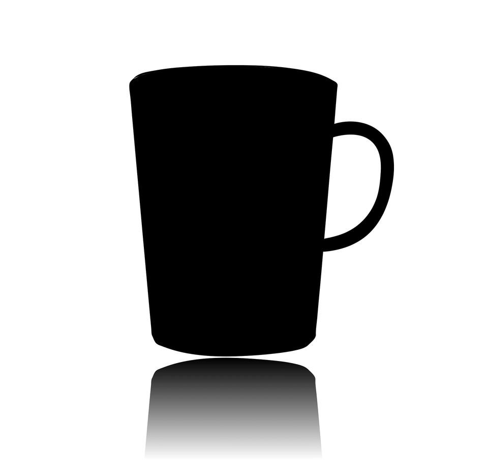 Silhouette Clipart, Cup, Beverage, Coffee, Coffee Cup Png Image