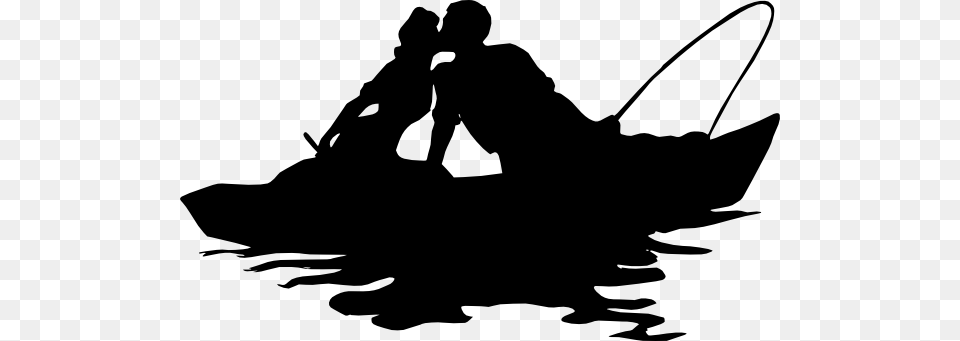 Silhouette Clipart Boat, Water, Angler, Fishing, Leisure Activities Png