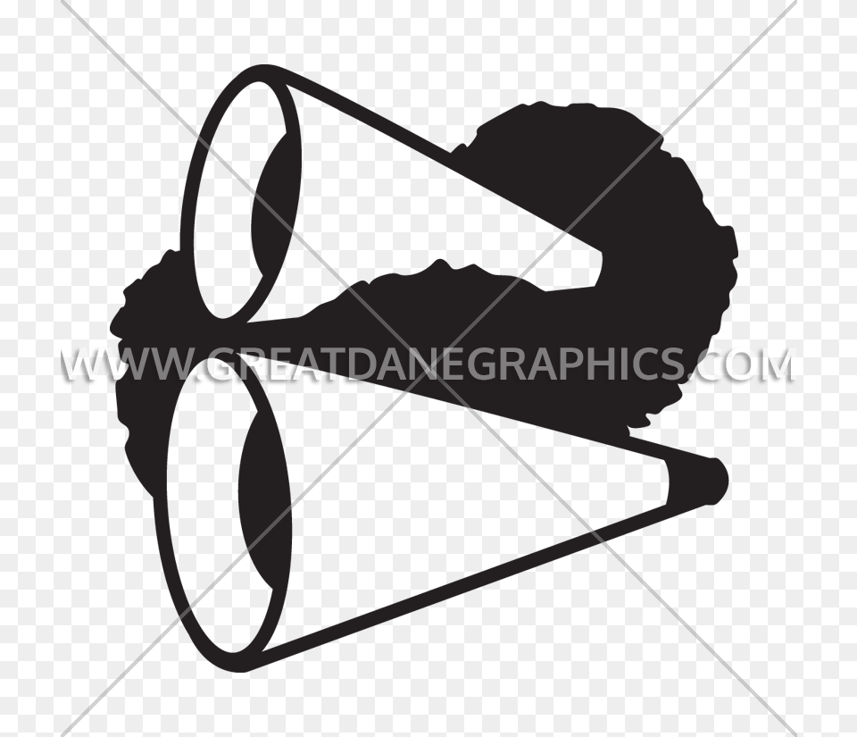 Silhouette Clipart Cheerleader Wheelbarrow, Lighting, Cone, Device, Grass Free Png Download