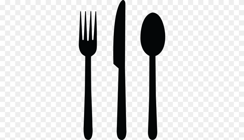 Silhouette Clipart Fork Knife Spoon, Cutlery Png