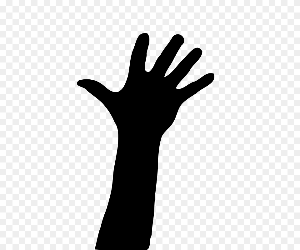 Silhouette Clipart Hand, Gray Free Transparent Png