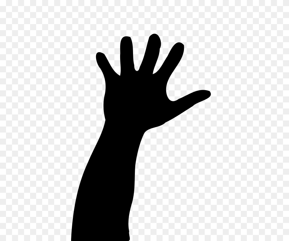 Silhouette Clipart Hand, Gray Free Transparent Png