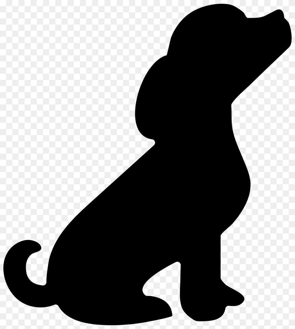 Silhouette Clipart Puppy, Lighting Free Png