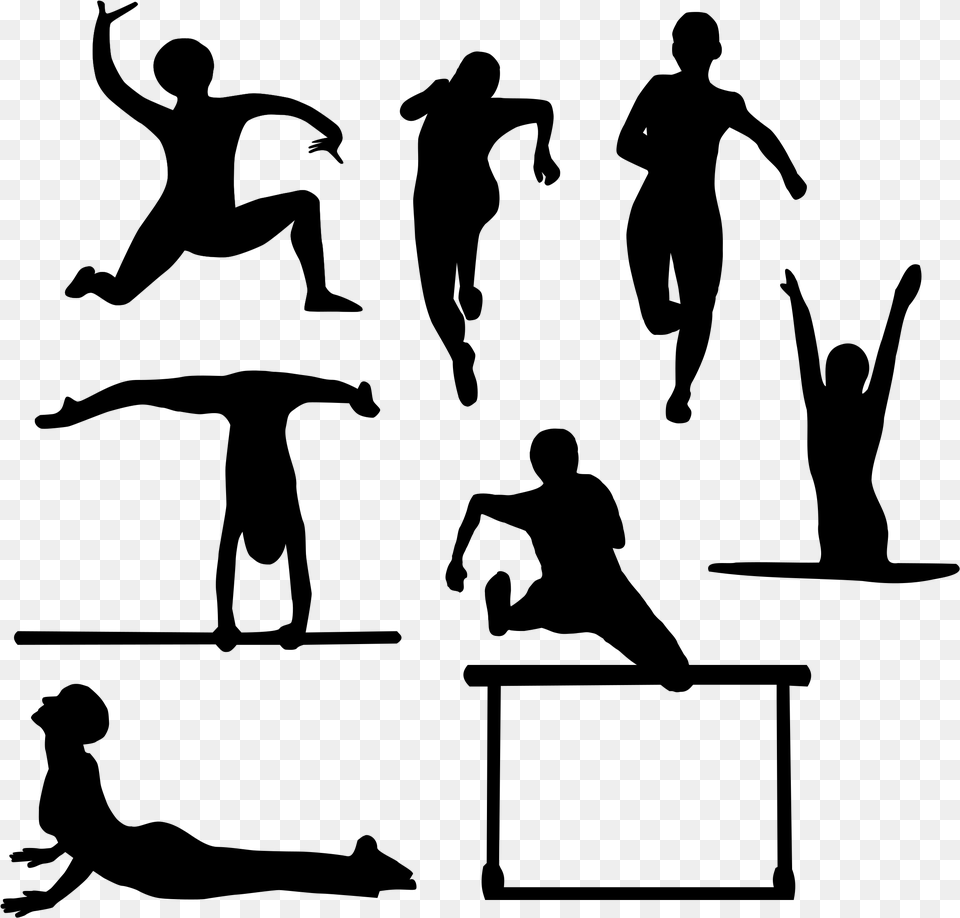 Silhouette Clipart Sport Sport Clipart, Gray Free Png Download