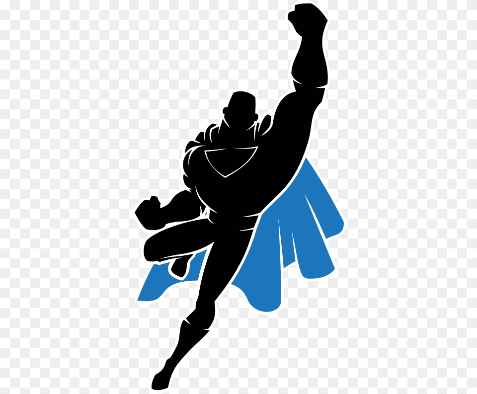 Silhouette Clipart Superhero Flying Superman Silhouette, Dancing, Leisure Activities, Person, Baby Png