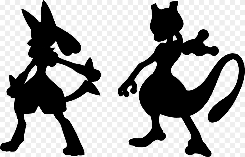 Silhouette Comparison Pokemon Lucario Silhouette, Stencil, Baby, Person, Head Free Transparent Png