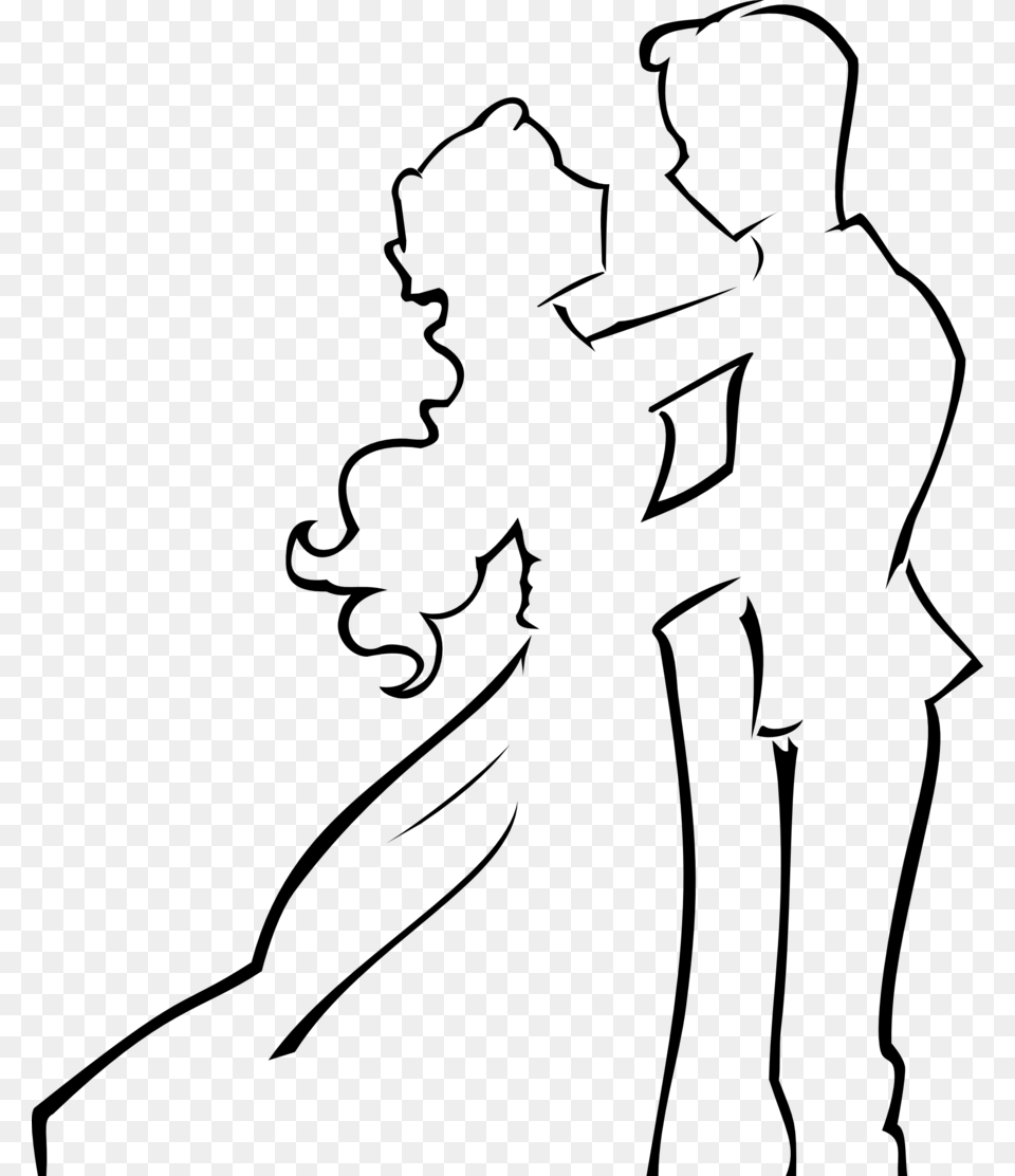 Silhouette Couple Clip Art Couple Clip Art Black And White, Gray Free Png Download