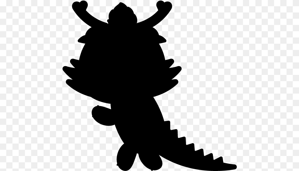 Silhouette Cute Dragon Clip Art Clip Art, Gray Free Png Download