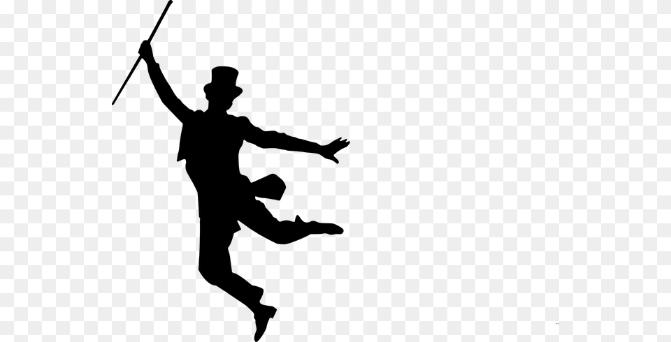 Silhouette Dance Silhouette Dancer Ballet Dancer Fred Astaire Silhouette, Gray Free Png