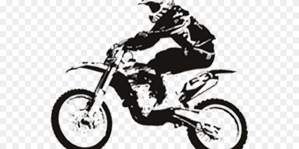 Silhouette De Moto Cross, Motorcycle, Transportation, Vehicle, Machine Free Png