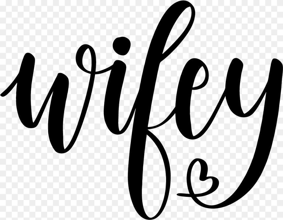 Silhouette Design Store Wifey Stickers, Gray Png Image