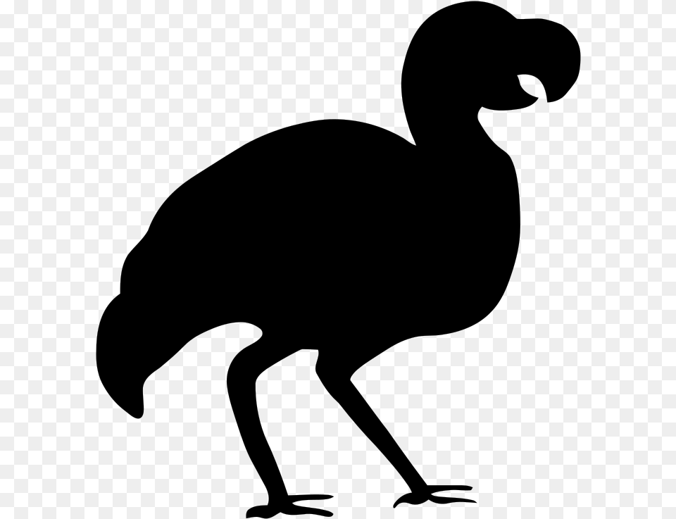 Silhouette Dodo Dodo Silhouette, Gray Png Image